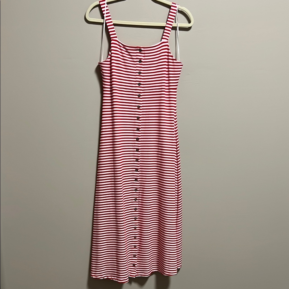 Cremieux Striped Tank Midi Dress - Picture 2 of 11